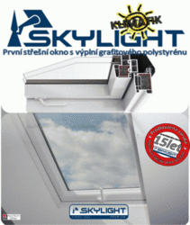 66x118cm plastová střešní okna SKYLIGHT Klimatik, POZOR- výklopně kyvné střešní okno